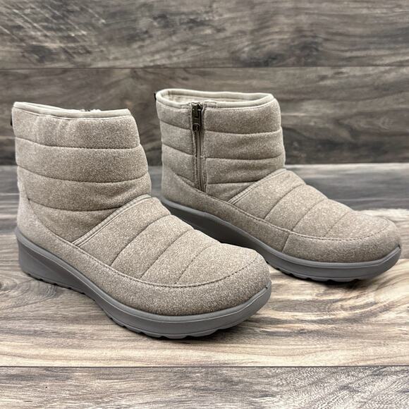 NIB Bzees Glacier 9M Zipper Comfort Ankle Boots Booties Taupe - Picture 4 of 12